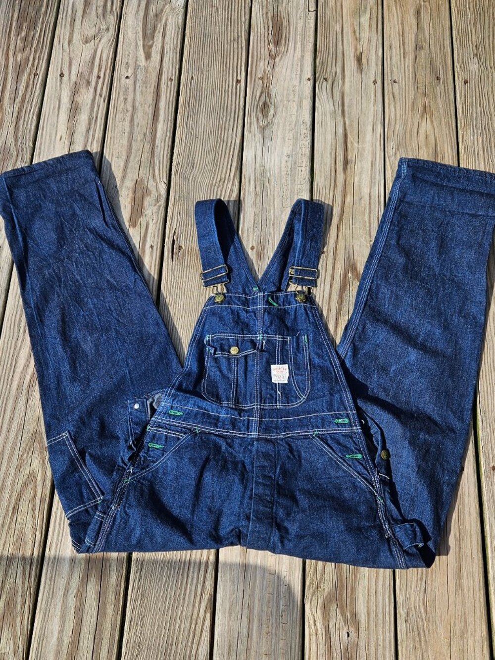 Vintage Pointer Denim Overalls Rare  Buttonfly 32 X 30 Great Condition